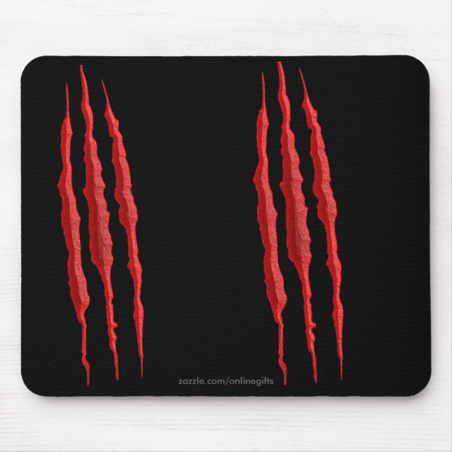 Mousepad Assustado Arrancado, Mau, Marca Horror do Hallowee (Frente)