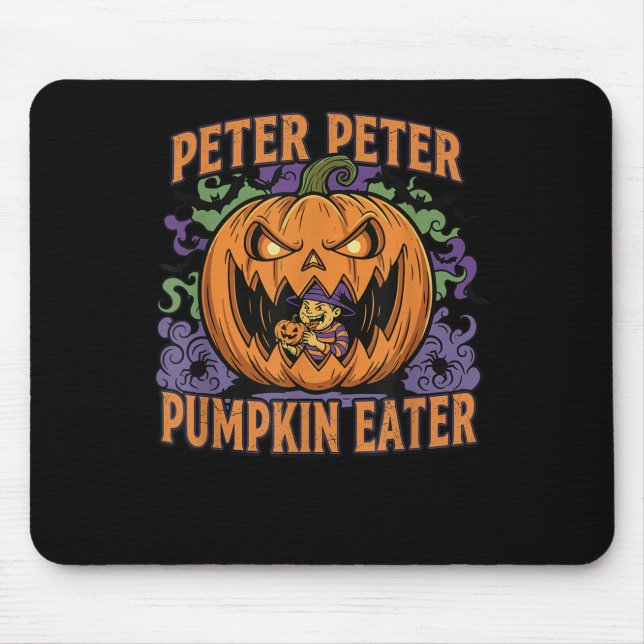 Mousepad Assustador Comedor de Abóbora Peter Halloween Jack (Frente)