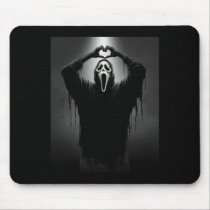 Mousepad Assustador Rosto Assustador O Coração Fantasma Mão