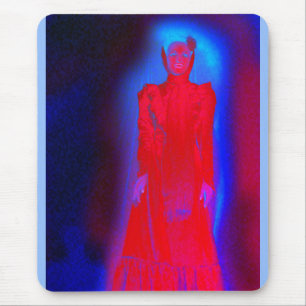 Mousepad Assustadora-fantasma na arte vermelha