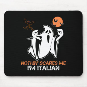 Mousepad Assuste-me Fantasma Italiano Roupa de Halloween