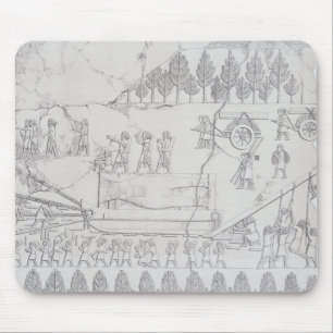 Mousepad Assyrians que movem uma Bull voada em um pequeno