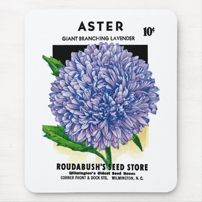 Mousepad Aster Vintage Seed Packet (Frente)