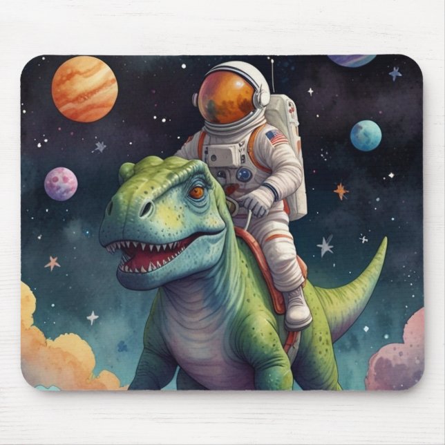 Mousepad Astronaut on Dino in Space (Frente)