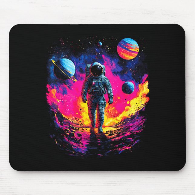 Mousepad Astronauta Caminhando No Explorador Espacial do Es (Frente)