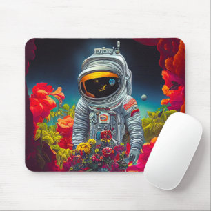 Mousepad Astronauta Colorida no Espaço com Trabalho de arte