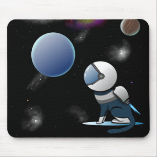 Mousepad Astronauta de Gato Espacial Voando