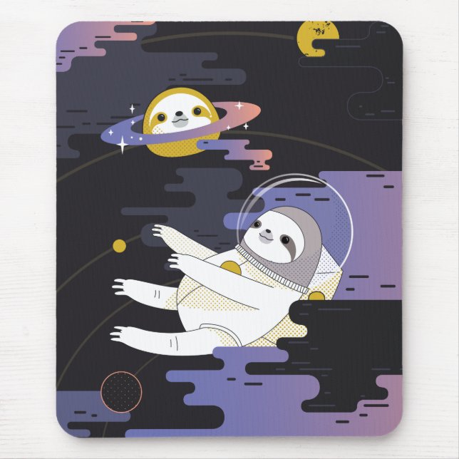 Mousepad astronauta de preguiça (Frente)