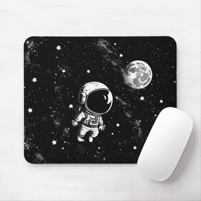Mousepad Astronauta Divertido No Espaço (Com mouse)