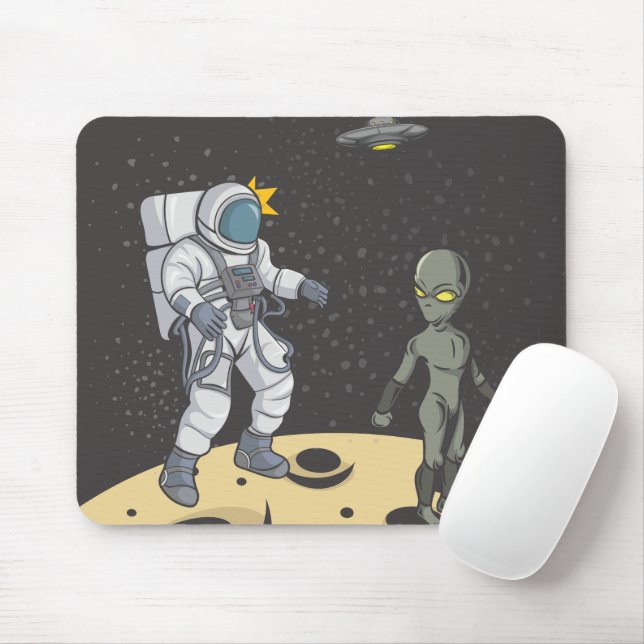 Mousepad Astronauta e alienígena (Com mouse)