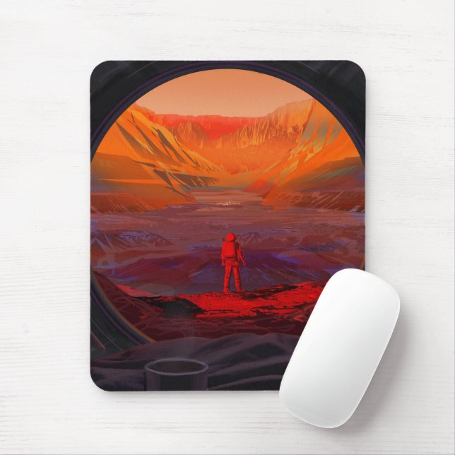 Mousepad Astronauta Em Marte (Com mouse)