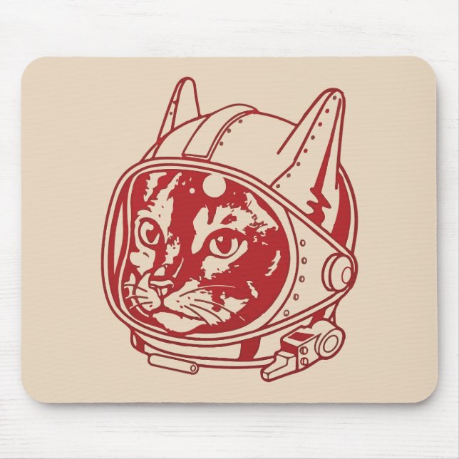 Mousepad Astronauta gato vintage     (Frente)