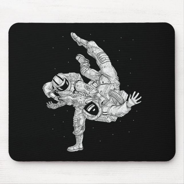 Mousepad Astronauta Grappling Jiu-Jitsu Lutador Espacial Fi (Frente)