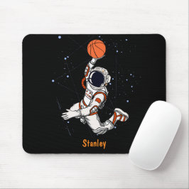 Mousepad Astronauta Negro-Gato Galáxia Espacial Exterior Ba