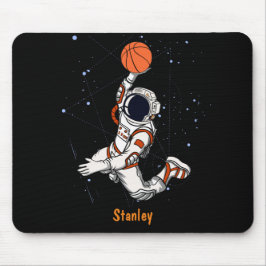 Mousepad Astronauta Negro-Gato Galáxia Espacial Exterior Ba
