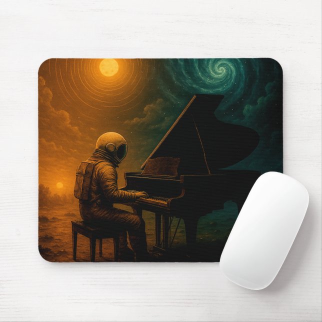 Mousepad Astronauta Tocando Piano na Realidade Dividida - S (Com mouse)