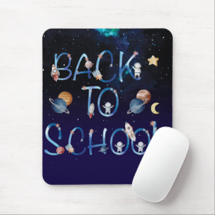 Mousepad Astronautas Planetas Espaço, de volta à escola