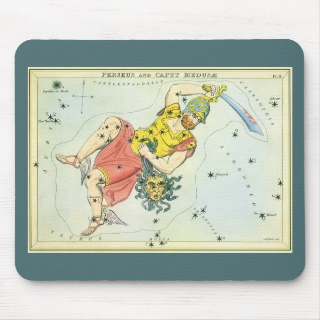 Mousepad Astronomia Antiga, Perseu e Caput Medusa (Frente)
