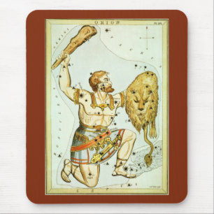 Mousepad Astronomia Celestial Vintage, Constelação de Órion