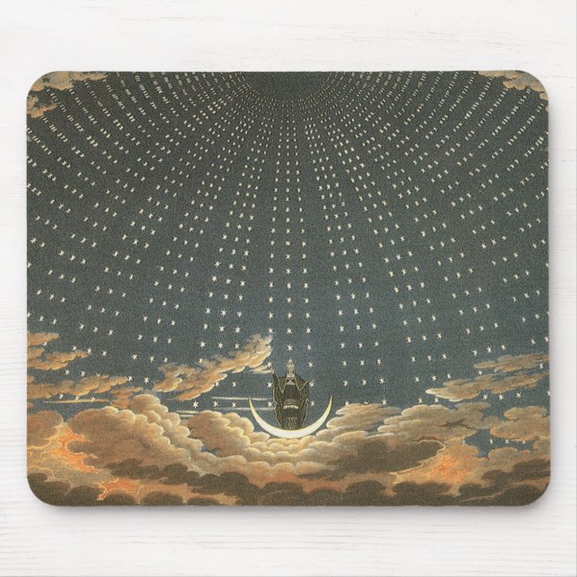 Mousepad Astronomia Celestial Vintage, Rainha da Noite (Frente)