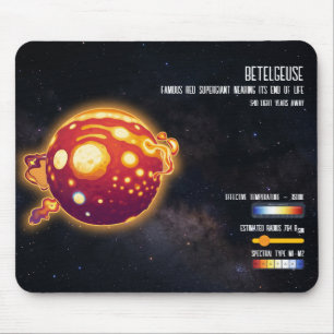 Mousepad Astronomia Estrela Betelgeuse Ciência Espacial Des