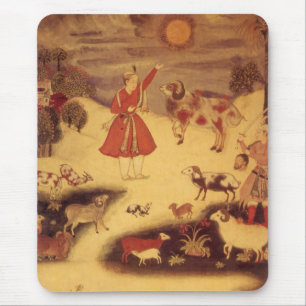 Mousepad Astronomia Vintage, Arte Celestial Asiática Antiga