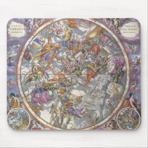 Mousepad Astronomia Vintage, Mapa de Constelações Cristãs
