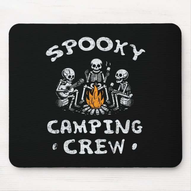 Mousepad Ataque à Mata-Vestígios de Halloween Acampando Ske (Frente)