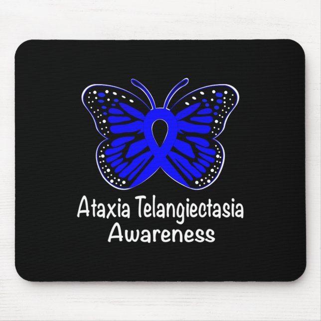 Mousepad Ataxia Telangiectasia Awareness Warrior Support Bl (Frente)