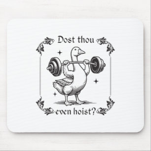 Mousepad Até Mesmo Hoist_ Funny Medieval Gyout Workout G