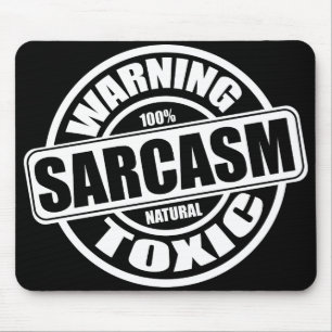 Mousepad Atenção Frase Humor Tóxica em Sarcasmo