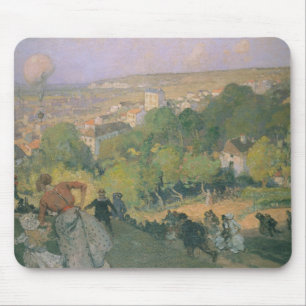 Mousepad Aterragem do balão pre em Rua-Gervais, c.1885