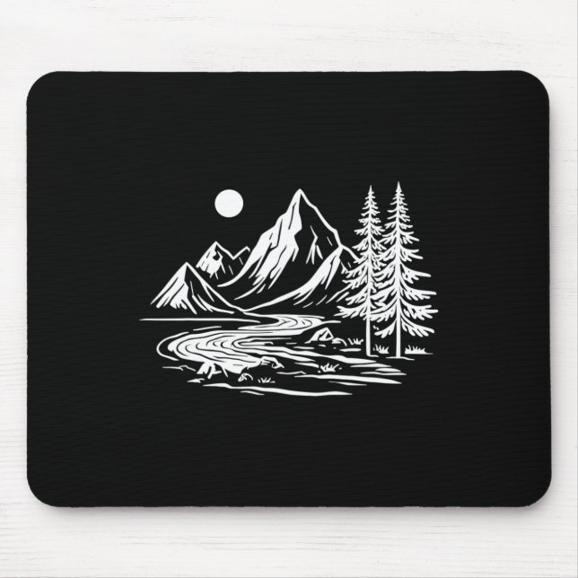 Mousepad Aterro Exterior Nas Montanhas Durante A Exploração (Frente)