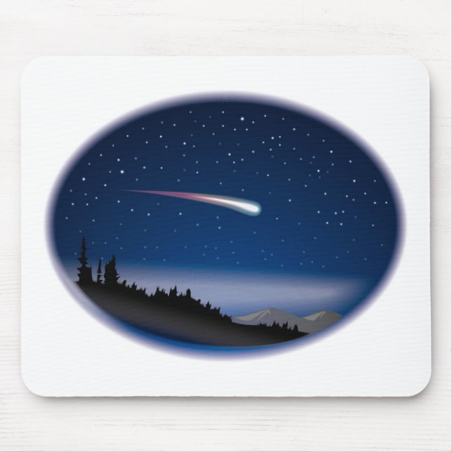 Mousepad Atirando Estrela Sobre Paisagem Noturna (Frente)