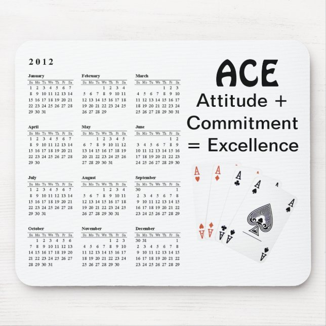 Mousepad Atitude ACE + Compromisso = Excelência (Frente)