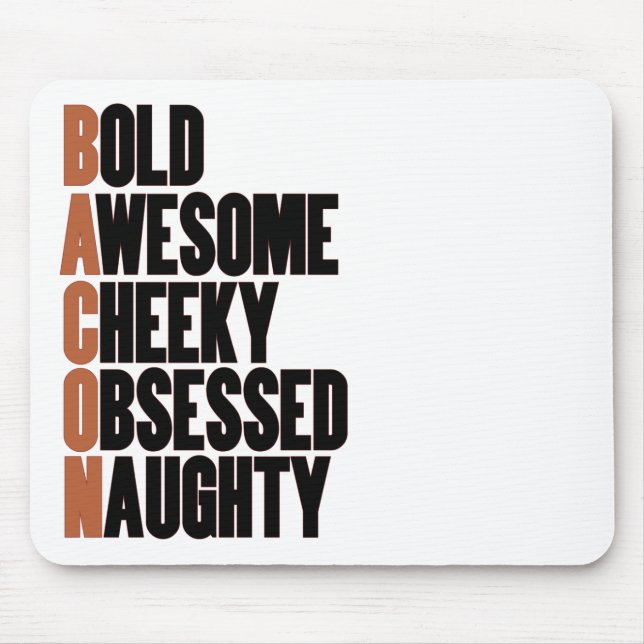 Mousepad Atitude Bacon (Frente)
