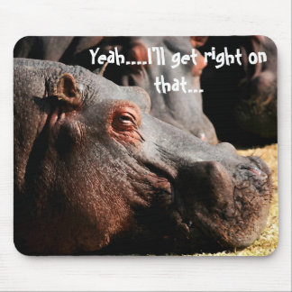 Mousepad Atitude do hipopótamo "que eu obterei direito