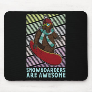 Mousepad Atividade Competitiva do Snowboard Skiing Snowboar