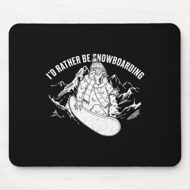 Mousepad Atividade Competitiva do Snowboard Skiing Snowboar (Frente)