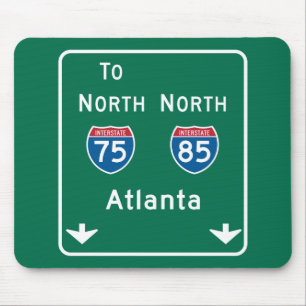 Mousepad Atlanta, sinal de estrada de GA