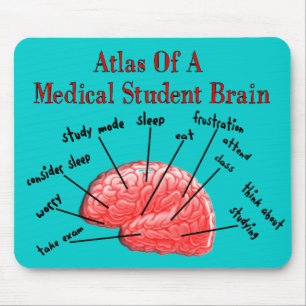 Mousepad Atlas do cérebro da estudante de Medicina