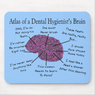 Mousepad Atlas do Cérebro de um Higienista Dental