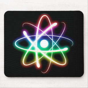 Mousepad Atom brilhante colorido NERD