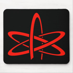 Mousepad Átomo ateu (vermelho no preto)