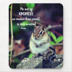 Mousepad Atos De Bondade Chipmunk De Cotação Inspiraciona