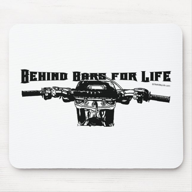 Mousepad Atrás dos bares para a vida - motocross (Frente)