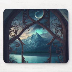 Mousepad Através da janela iluminada pela lua