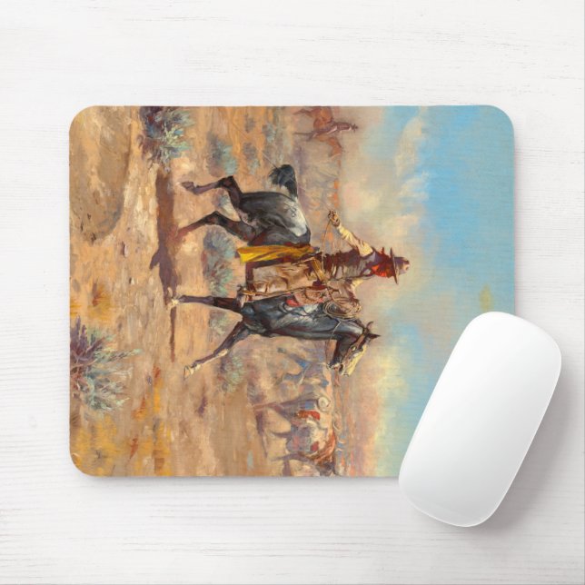 Mousepad Através do Alkali, 1904, por Charles Marion Russel (Com mouse)