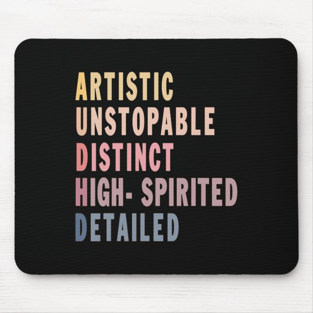 Mousepad Audhd Autism Adhd Espectro Autismo Neurodiversidad (Frente)