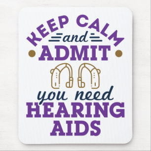 Mousepad Audiologia Engraçada Mantenha-Se Calma Admissão Ne